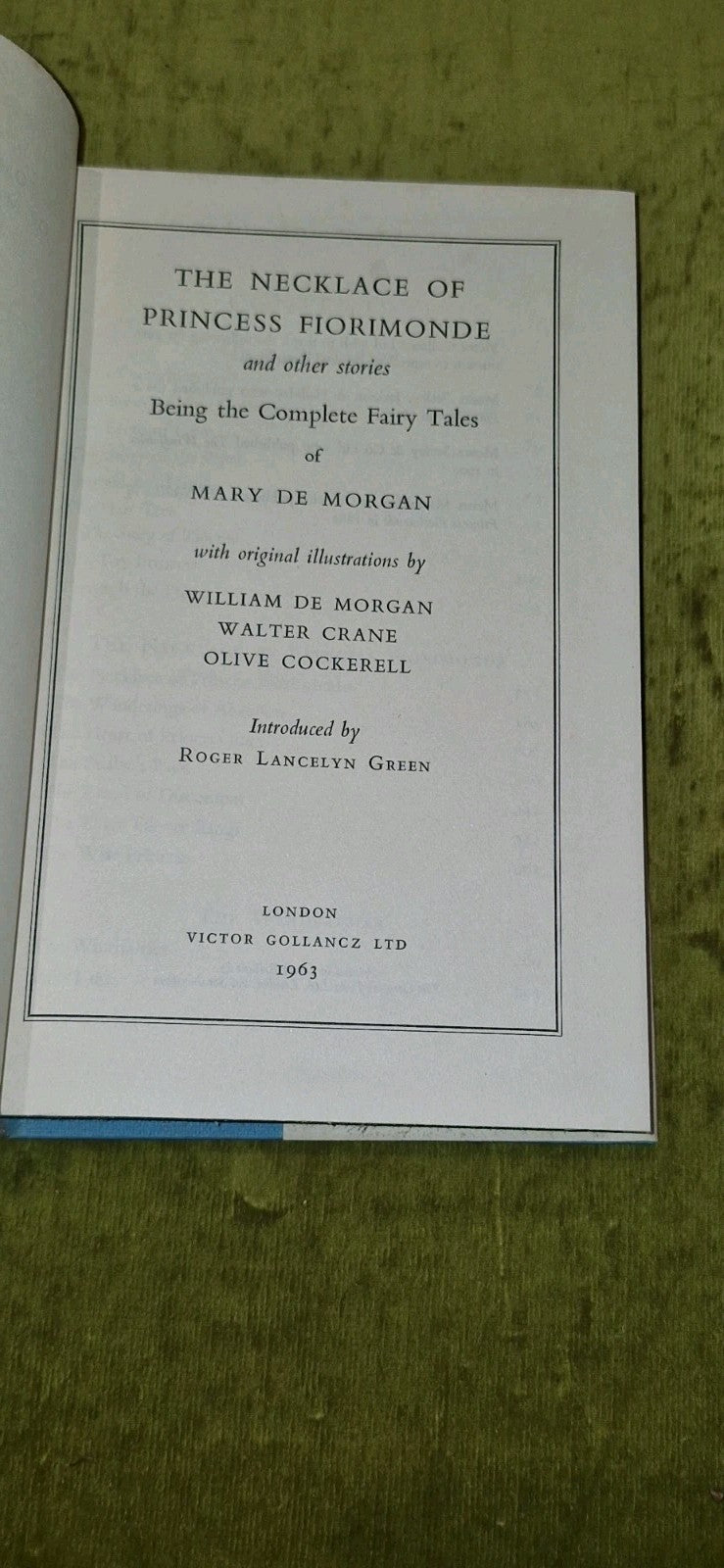 The Necklace of Princess Fiorimonde by Mary de Morgan 1963 [Gollancz] 1st Ed Hb3