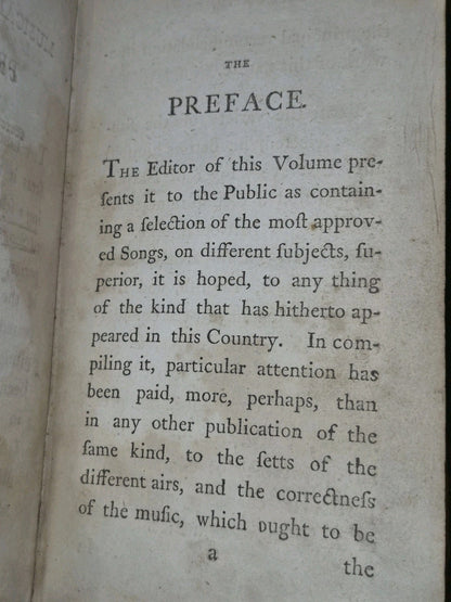 The Edinburgh Musical Miscellany Vol 1 Scottish English Irish Songs 1792 D Sime7