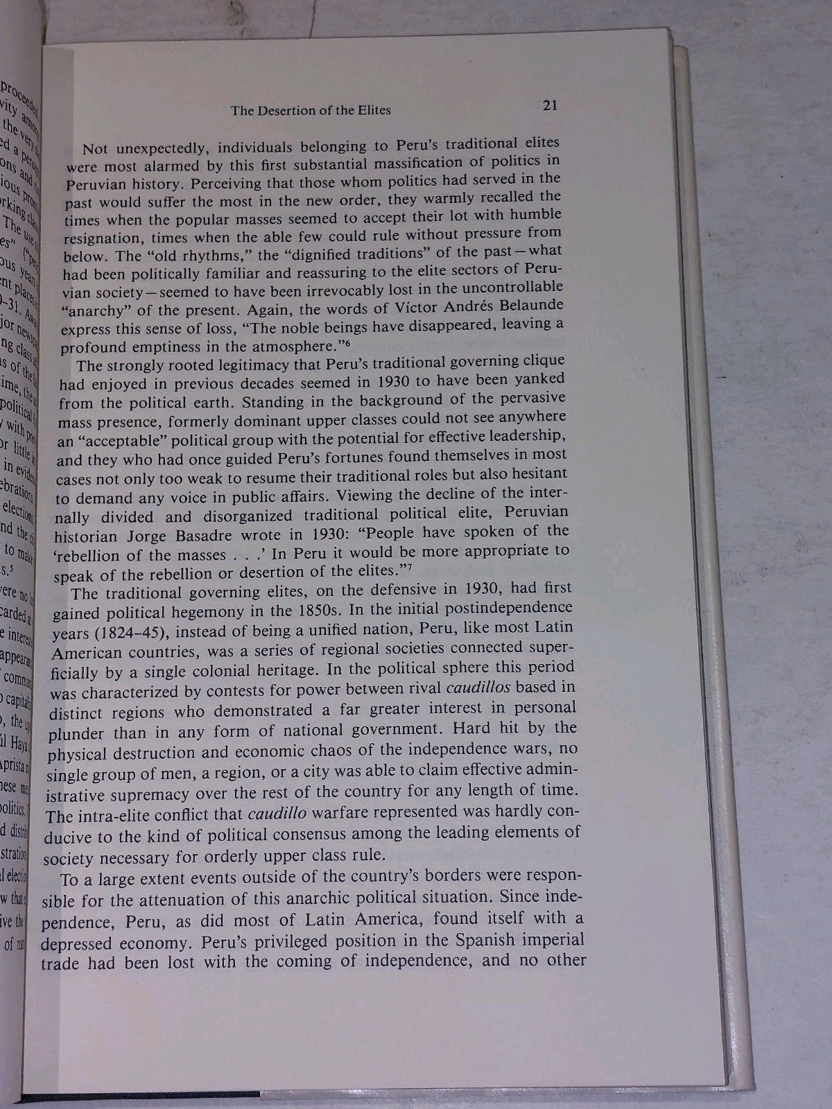 Populism in Peru: Emergence of the Masses & the Politics of Social Control 1980 6