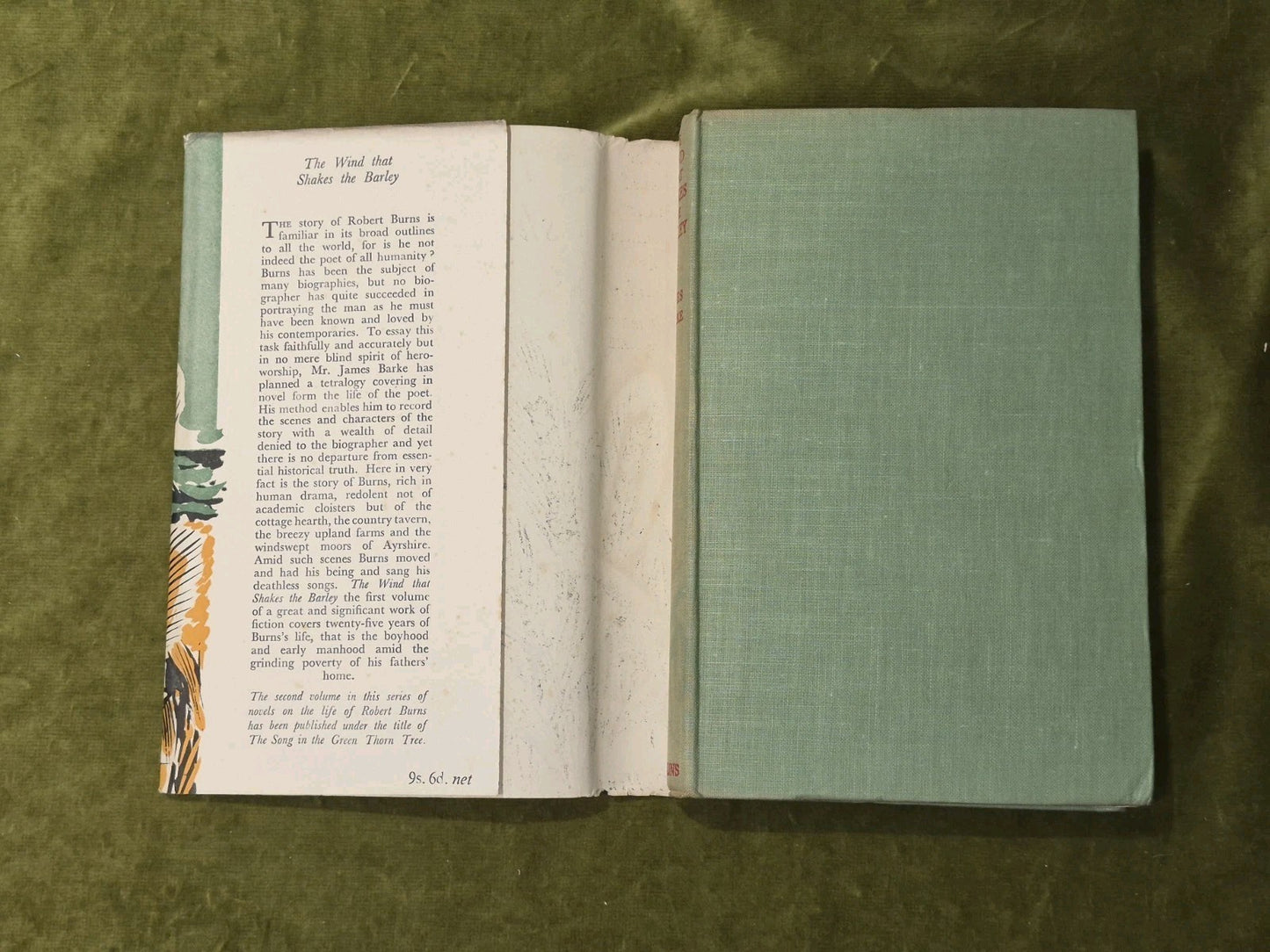 James Barke Robert Burns The Wind that Shakes the Barley First Editions Job Lot5