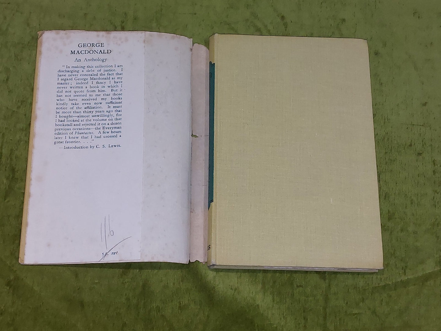 George Macdonald Anthology (1946) [Geoffrey Bles] 1st Ed Hb/Dj Intro By CS Lewis4