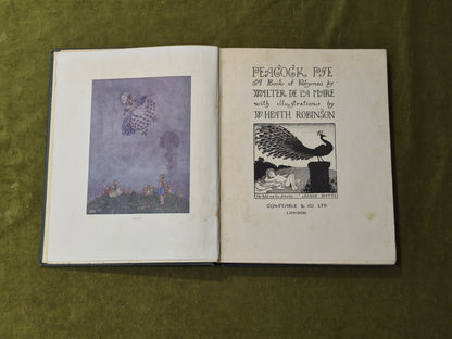 Peacock Pie - Walter De La Mare , illus W Heath Robinson 1919 1st HB6
