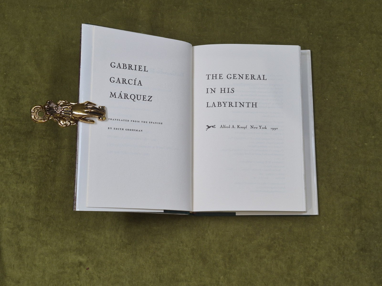 The General in His Labyrinth - Gabriel García Márquez , Knopf 1990 1st US HB DJ4