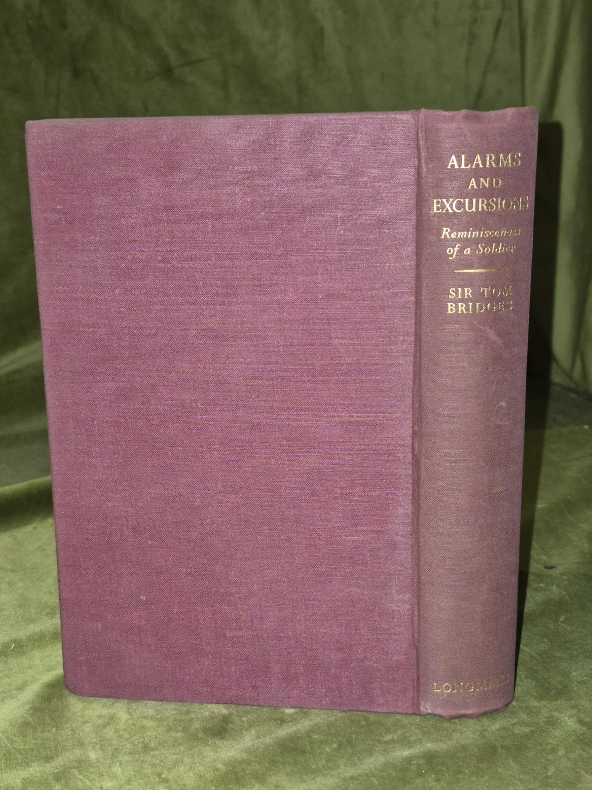 ALARMS & EXCURSIONS Reminiscences of a Soldier. BRIDGES, 1938. Boer War, WW12