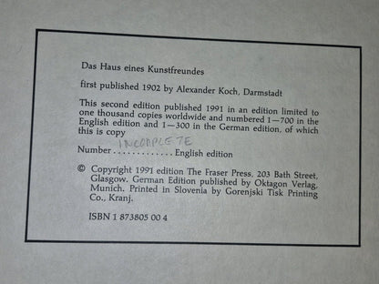 Charles Rennie Mackintosh Das Haus eines Kunstfreundes 2 Meister Incomplete1