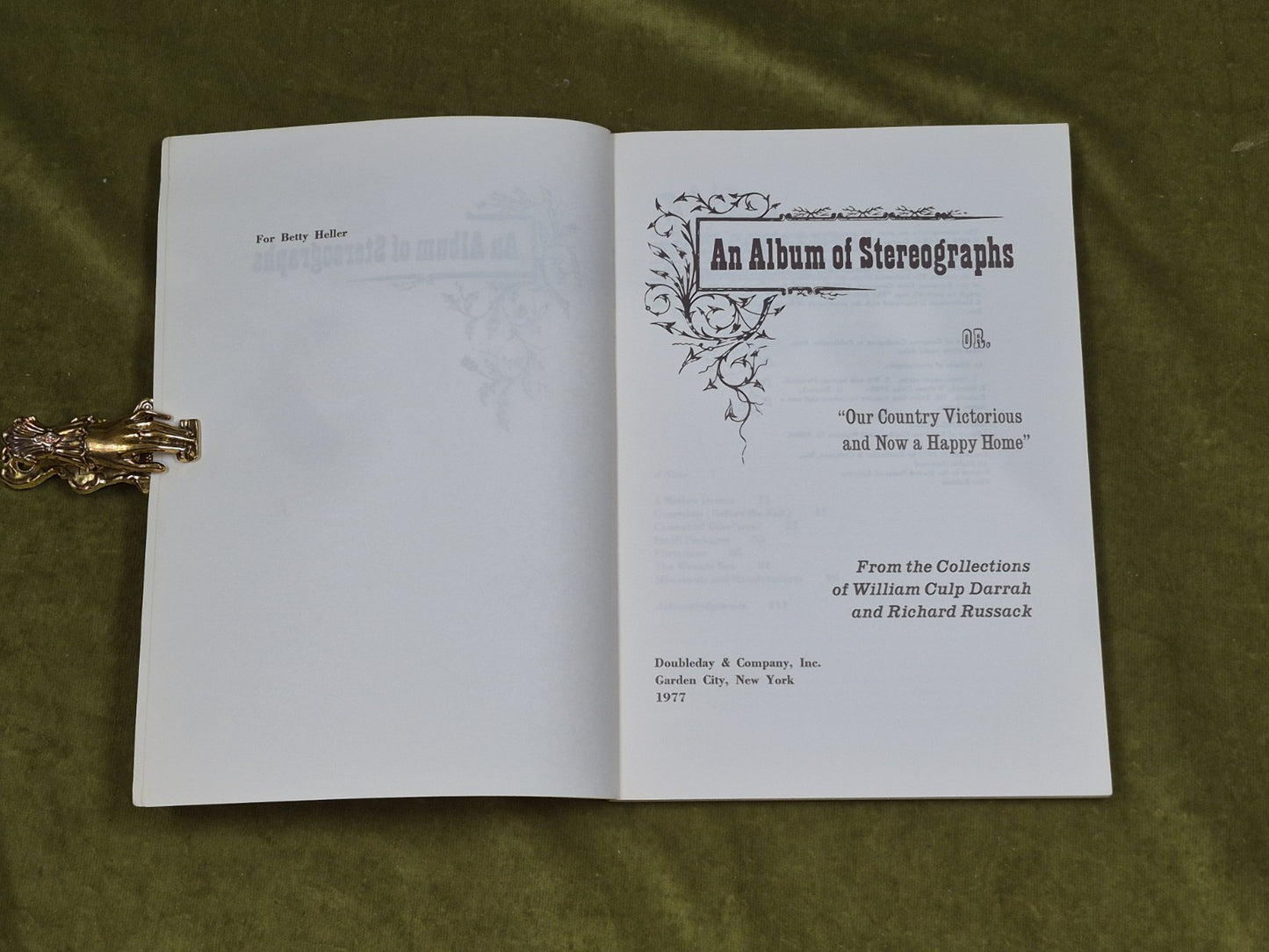 An Album Of Stereographs - William Culp Darrah & Richard Russack Doubleday 19773