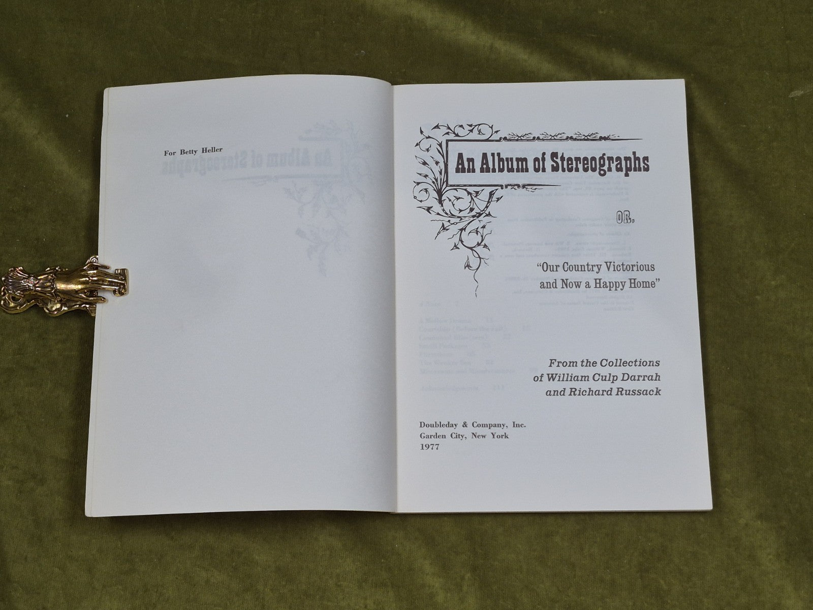 An Album Of Stereographs - William Culp Darrah & Richard Russack Doubleday 19773