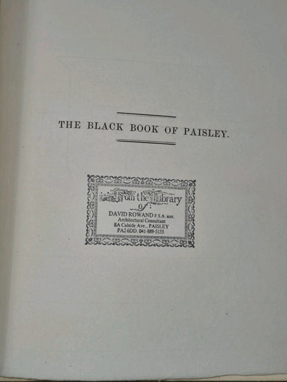  The Black Book of Paisley Scotichronicon 1885 David Murray 5