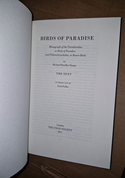 folio society, birds of paradise by Richard Bowdler Sharp, Monograph (The Text) 2