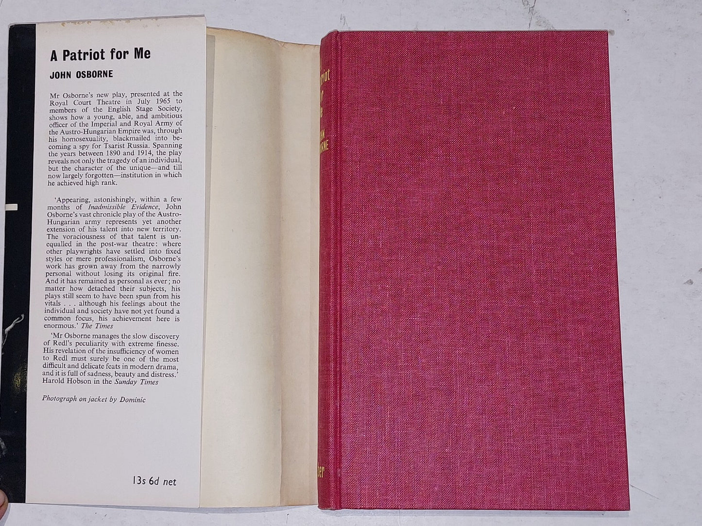 A Patriot For Me By John Osborne (1966) 1st Edition Hb Book2