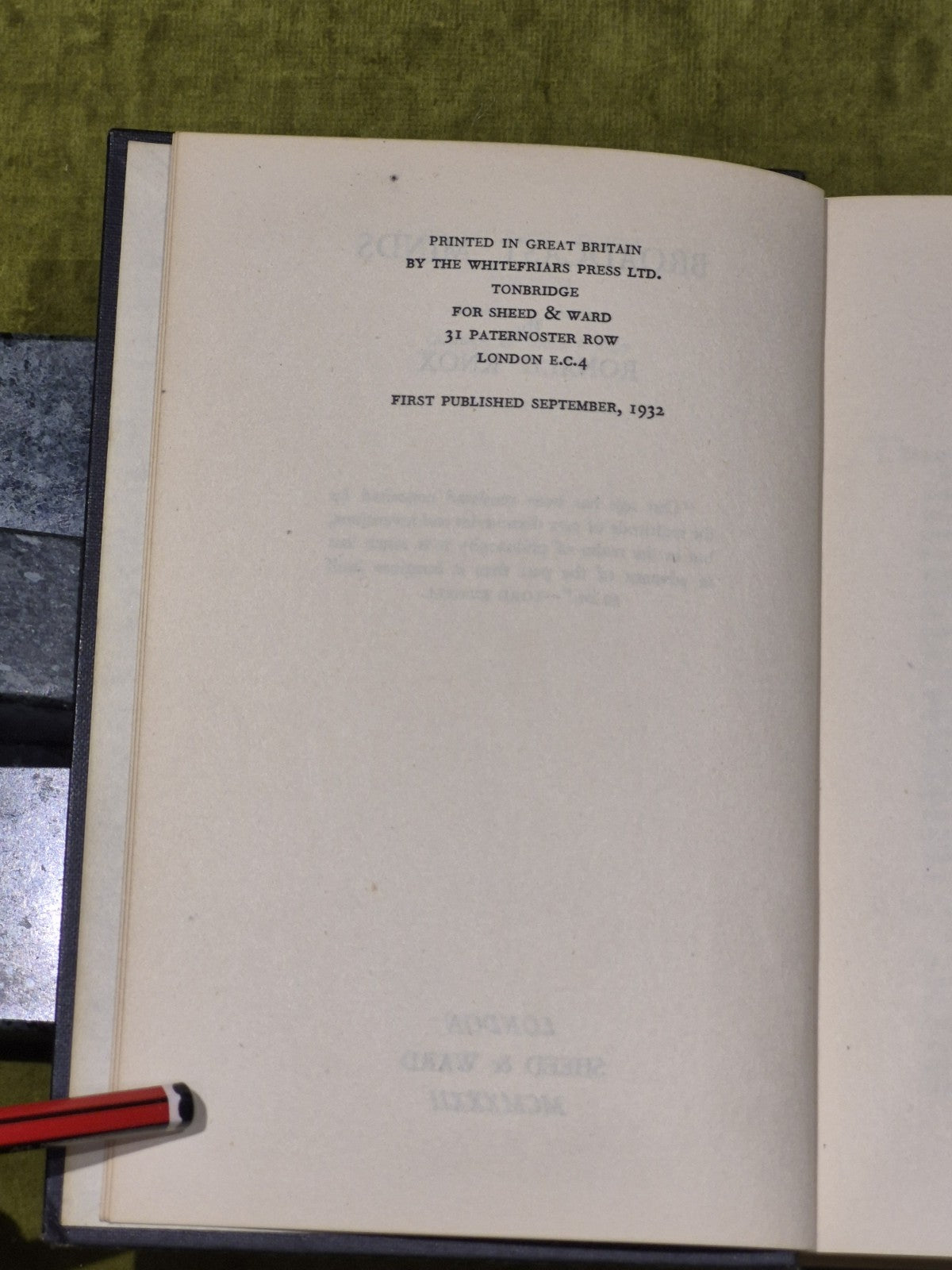 Broadcast Minds By Ronald Knox 1932 Rare 1st Edition4