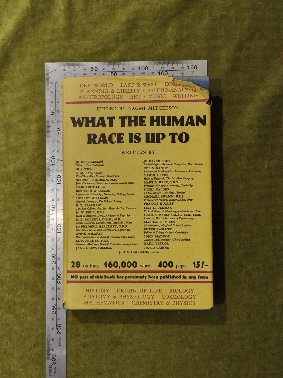 What The Human Race Is Up To - Signed by editor Naomi Mitchison 1962 1st HB DJ1
