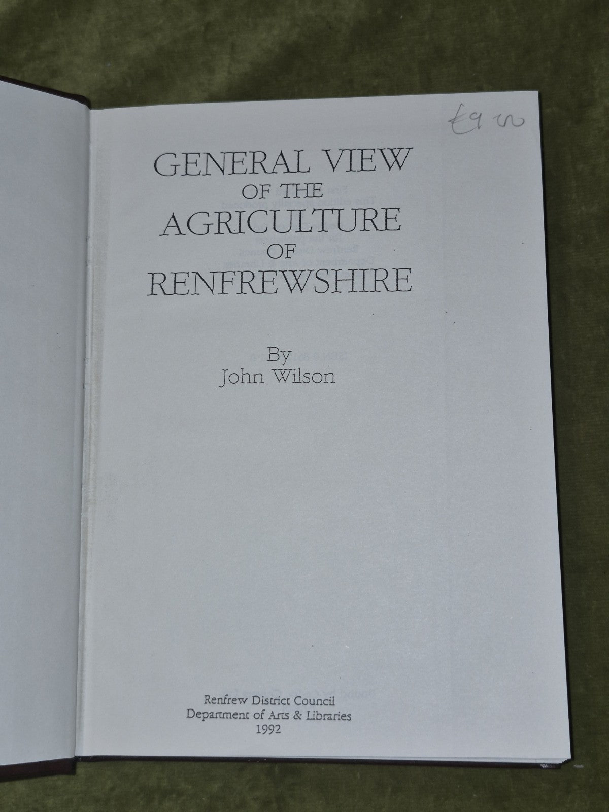 General View of the Agriculture of Renfrewshire Reprint 1992 Renfrew Council3