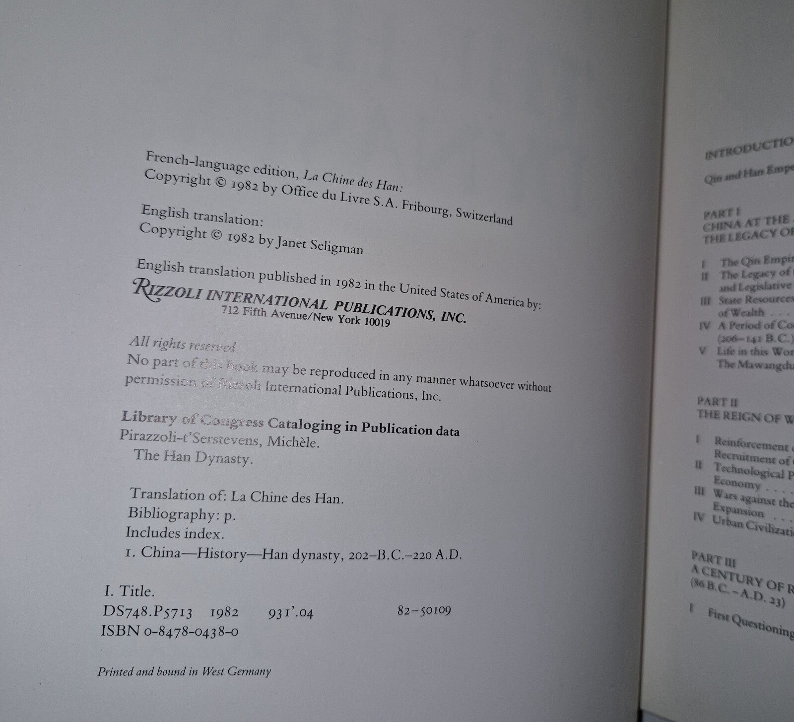 PIRAZZOLI-T'SERSTEVENS, MICHELE The Han Dynasty RIZZOLI 19823