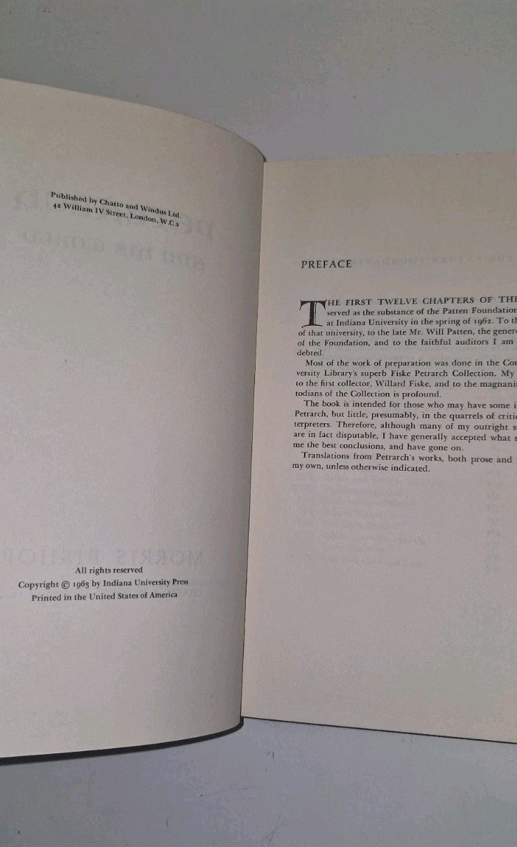 Petrarch and his world (1964) By Morris Bishop 1st Ed Hb Book8