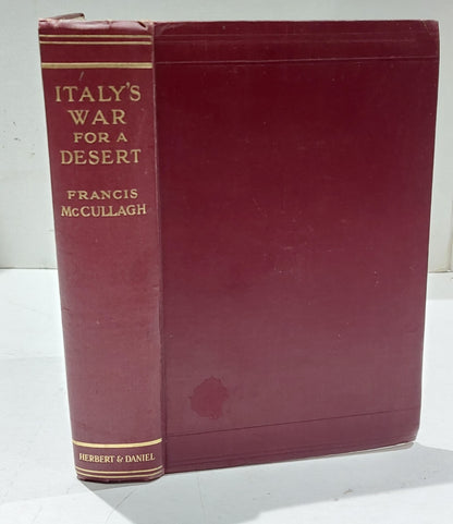 Italy's War for a Desert By Francis McMullagh. 1912 1st Edition 0