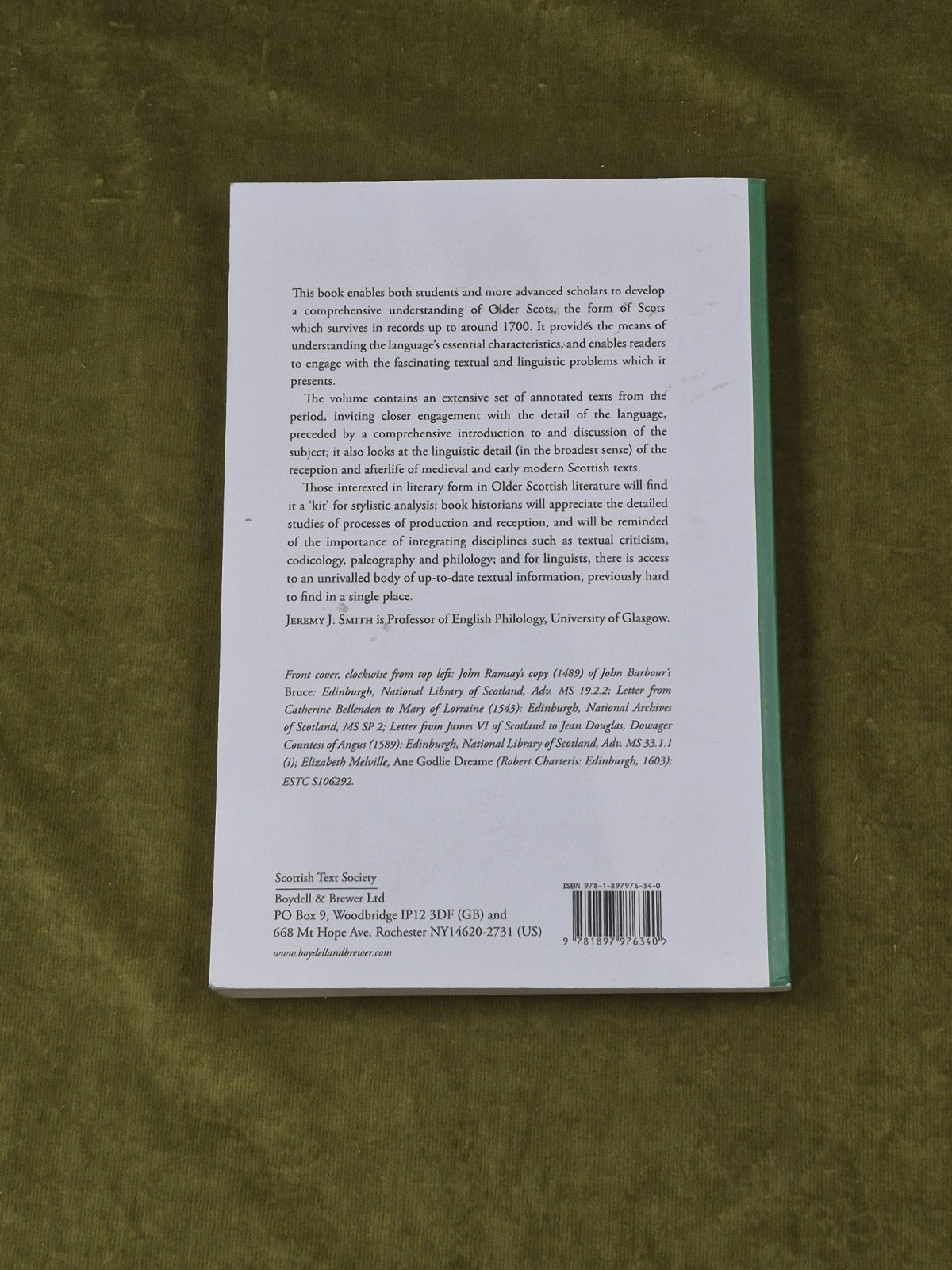 Older Scots : A Linguistic Reader - Jeremy J Smith , Scottish Text 2012 PB1