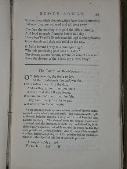Scottish Songs Heroic Ballads David Herd 1869 Two Volumes Kerr & Richardson 9