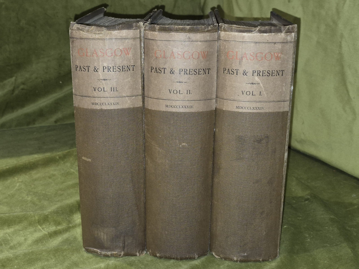 GLASGOW Past & Present - Vol 1-3 - David Robertson & Co 1884 Limited Ed. 271/5000