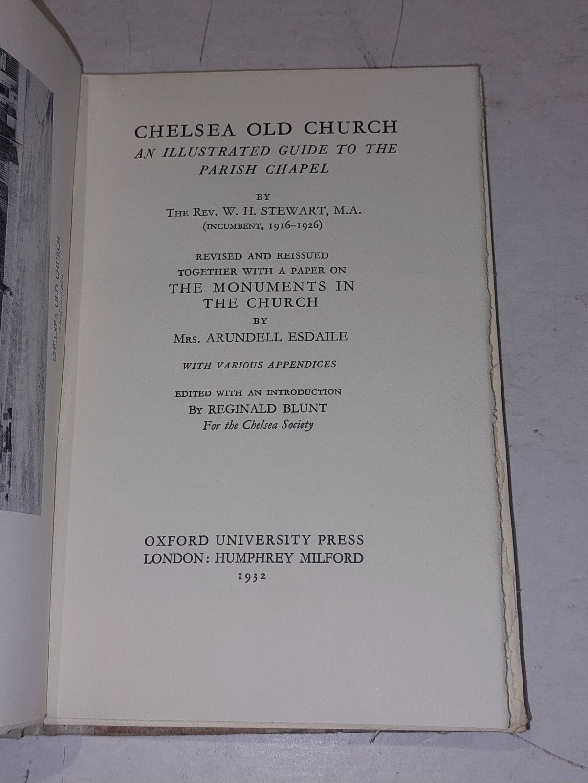 Chelsea Old Church: an illustrated guide to the Parish Chapel By Rev W H Stewart2