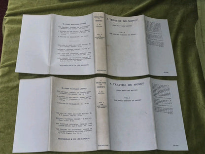A TREATISE ON MONEY by J. M. Keynes. 2 Vols Complete, 5th Printing 1953 HB DJ4