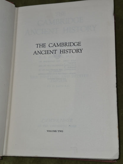 The Cambridge Ancient History Egyptian and Hittite Empires 1924 Volume II4