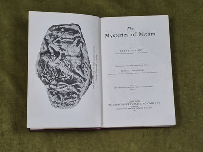 The Mysteries of Mithra - Franz Cumont , Open Court 1903 1st English Edition4