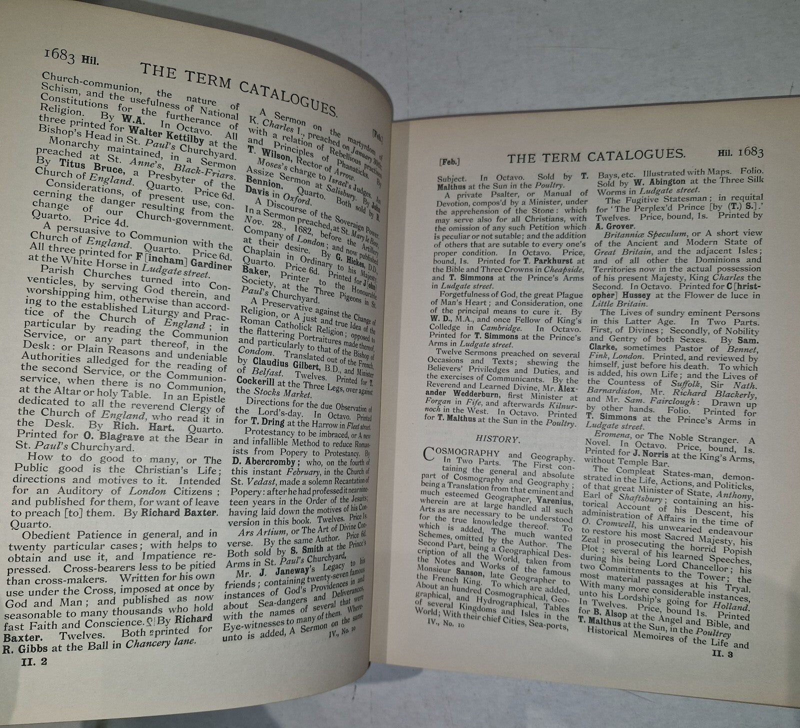 The Term Catalogues II (1683 - 1696 AD) Prof. Edward Arber. Bibliography Eng Lit6