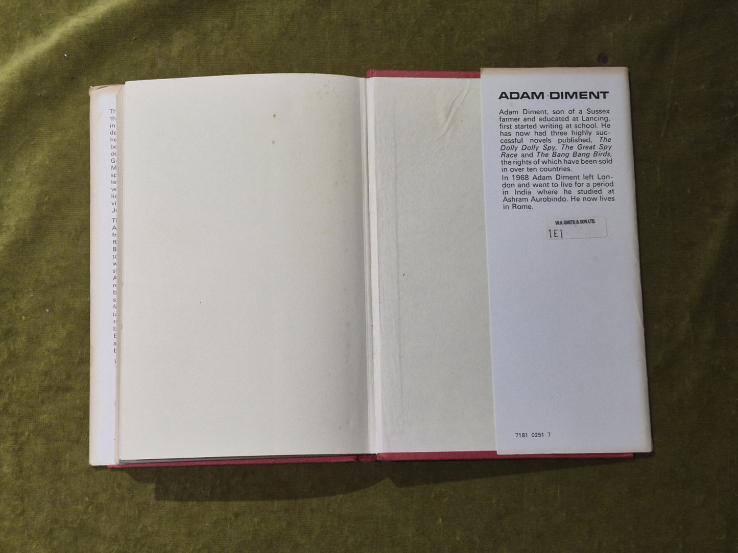 Adam Diment - Think Inc - 1971 1st Edition Michael Josph HB DJ8