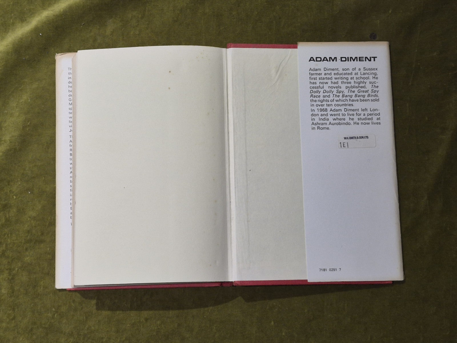 Adam Diment - Think Inc - 1971 1st Edition Michael Josph HB DJ8