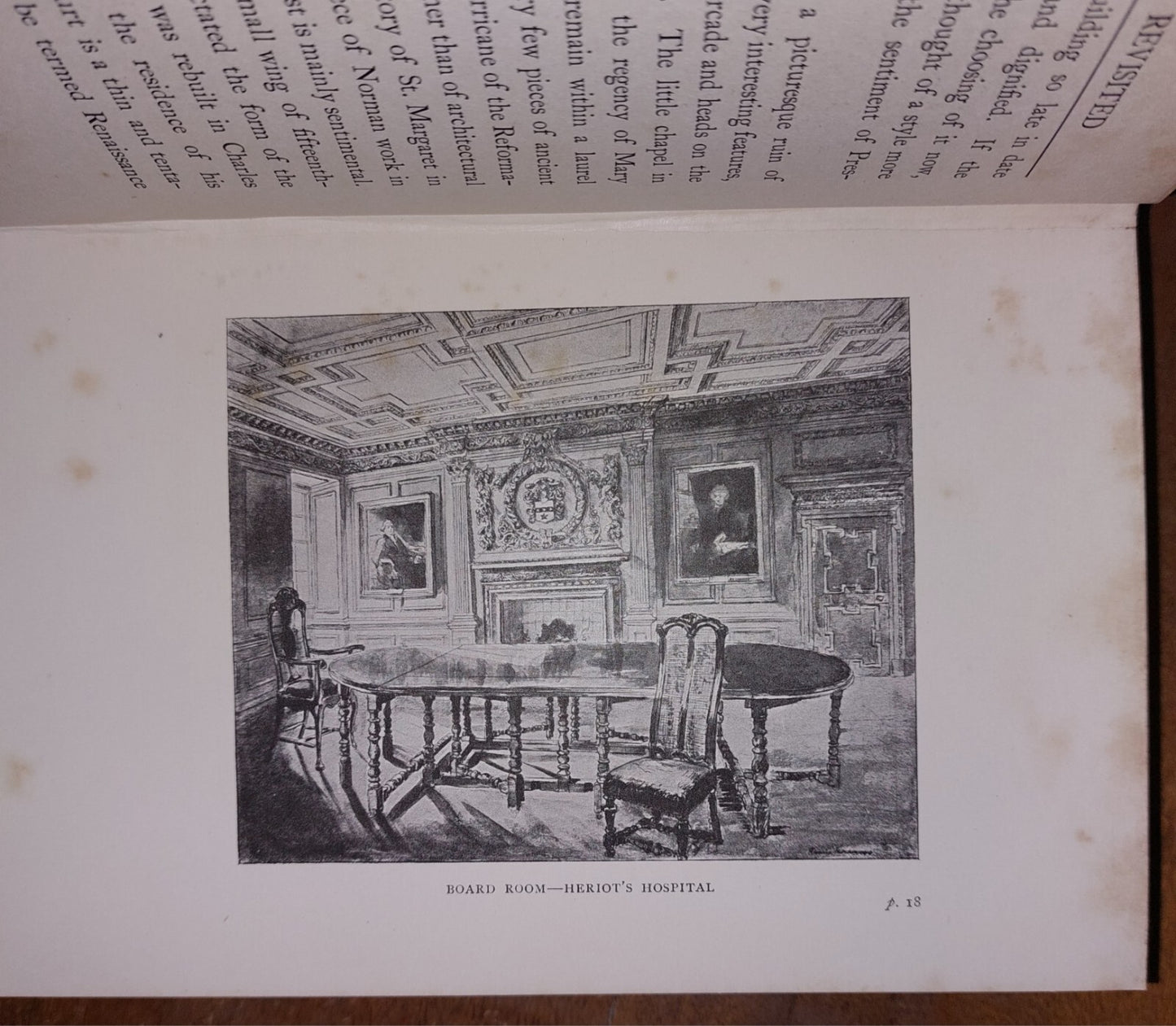 1913 2nd EDITION EDINBURGH REVISITED JAMES BONE & HANSLIP FLETCHER HARD COVER VG15