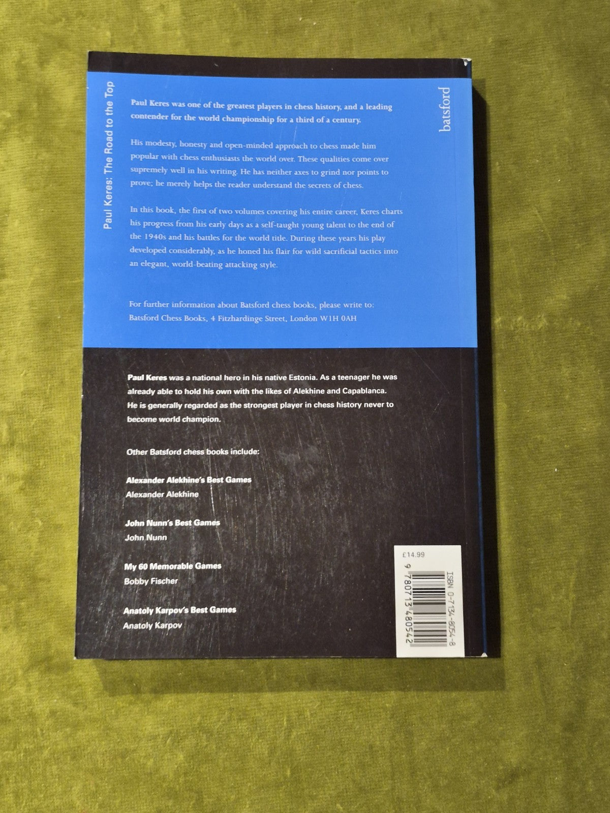 Paul Keres: The Road to the Top 1996 paperback1