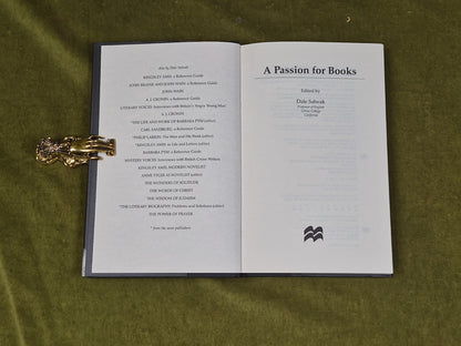 A PASSION FOR BOOKS ed. Dale Salwak 1999 Macmillan 1st HB DJ3