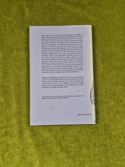 SCALDIC POETRY by Gabriel Turville-Petre, 1976 Oxford University Press 1st HB DJ2
