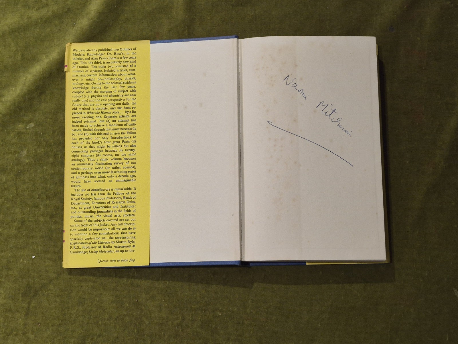 What The Human Race Is Up To - Signed by editor Naomi Mitchison 1962 1st HB DJ3