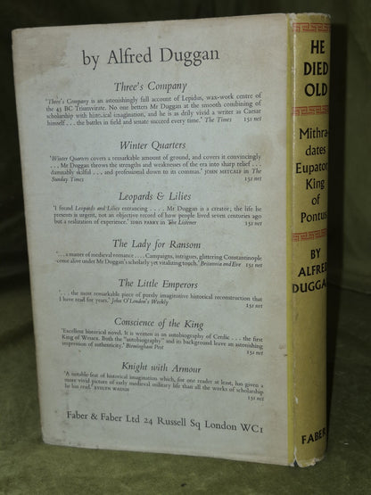 He Died Old Mithradates Eupator Alfred Duggan 1958 First Edition1
