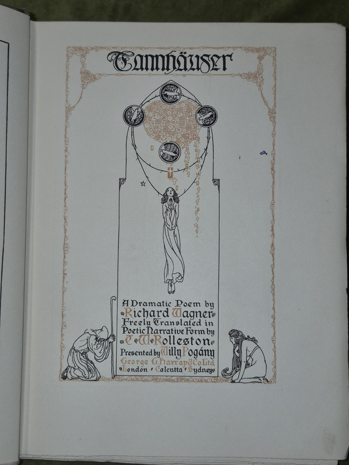 Tannhauser Willy Pogany Publisher's Deluxe Binding Roan Wagner7