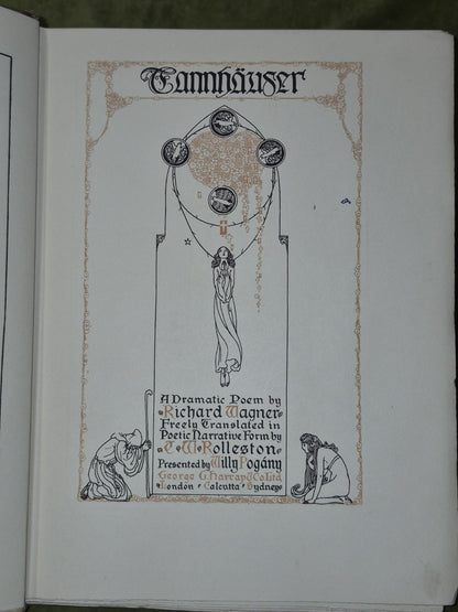 Tannhauser Willy Pogany Publisher's Deluxe Binding Roan Wagner7