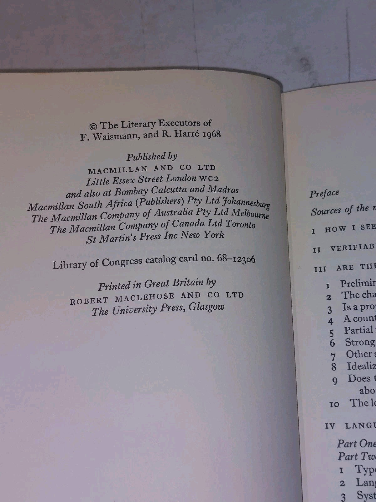How I See Philosophy - F. Waismann & R. Harre (1968) Hb Book With Dj5