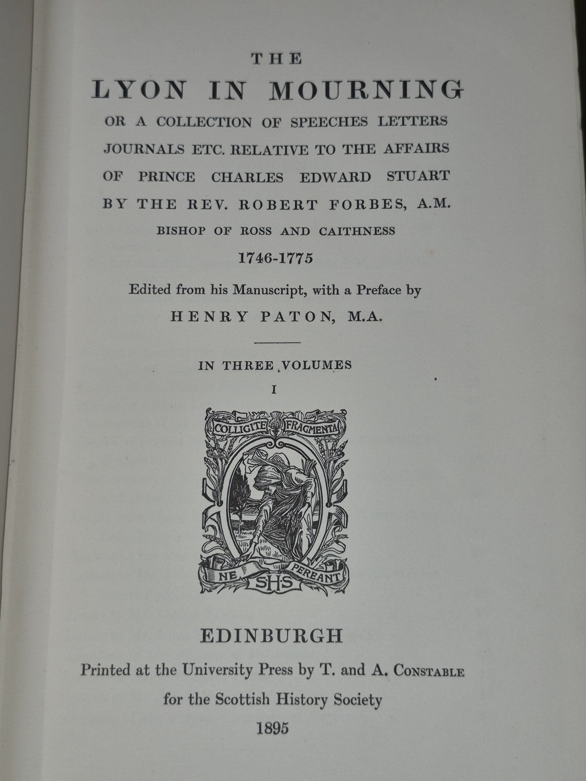 The Lyon In Mourning 1895 Complete Set Scottish History Society Edinburgh8