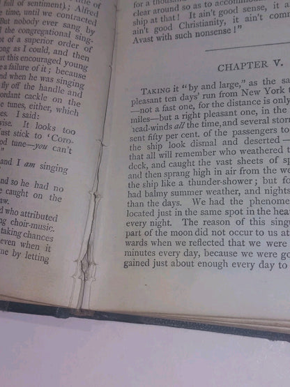 The Innocents Abroad by Mark Twain  Quarter Leather Bound [George Routledge] Hb5