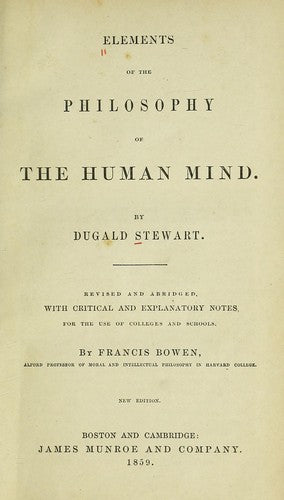 Elements of the Philosophy of the Human Mind (In Two Parts)