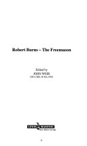 Robert Burns, the Freemason