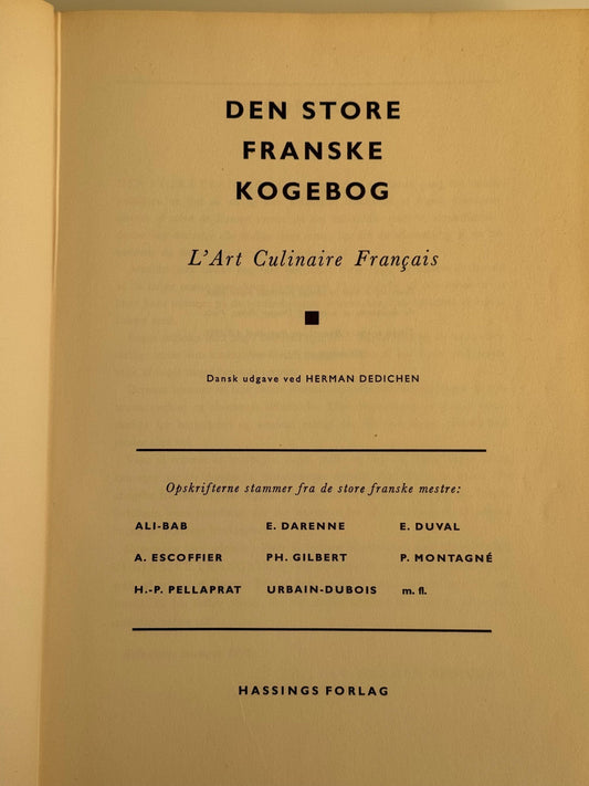 Den Store Franske Kogebog
