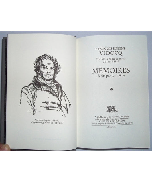 Memoires De Vidocq - Chef De La Police De Surete Jusqu'en 1827
