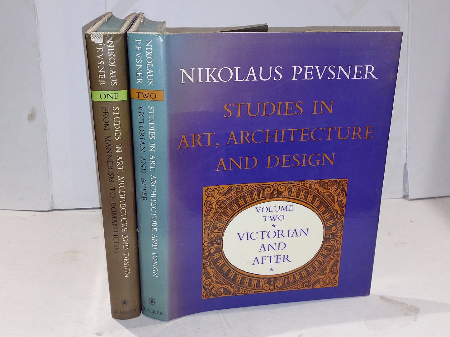1968 NIKOLAUS PEVSNER, STUDIES IN ART, ARCHITECTURE & DESIGN, Volume 1 & 2 HB0