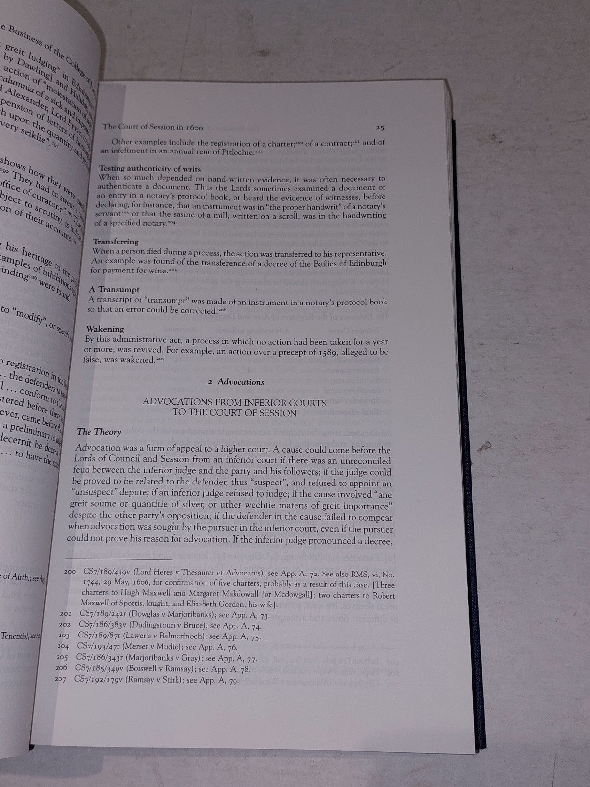 The Business of the College of Justice In 1600,  W. Coutts, 2003, Stair Society.4