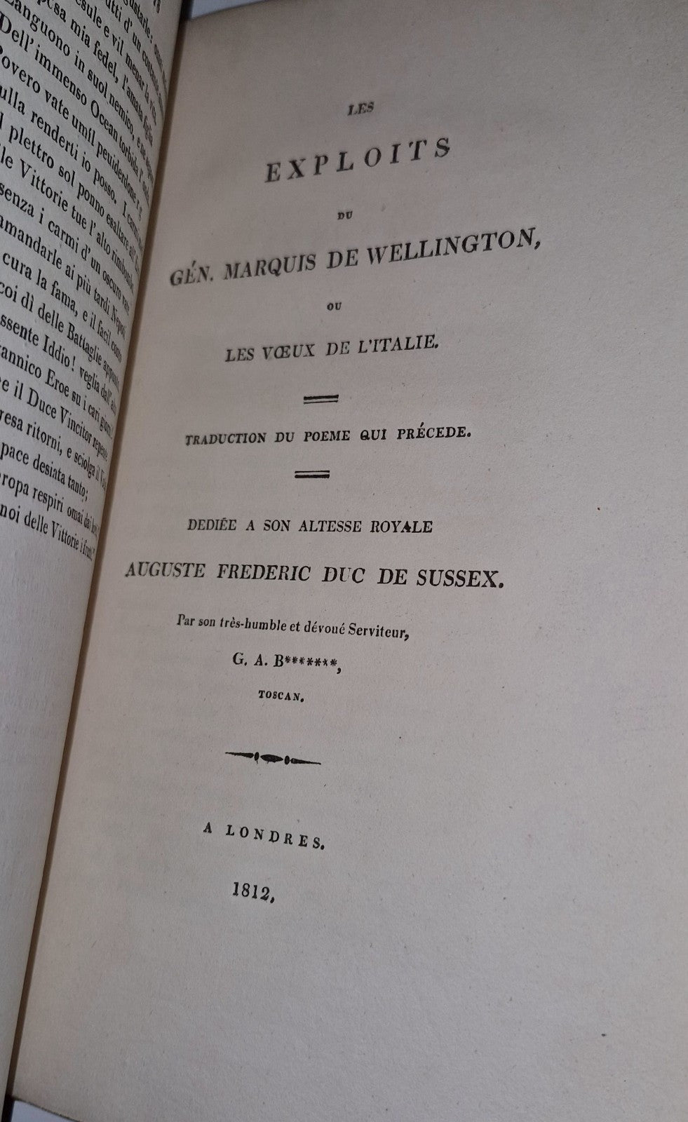 Glorie Del General Marchese De Wellington. G A. B******* 1812 Napoleonic Wars.12