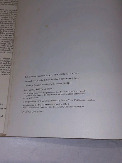 Sun Pictures, The Hill-Adamson Calotypes, by David Bruce, Hardback, 19734
