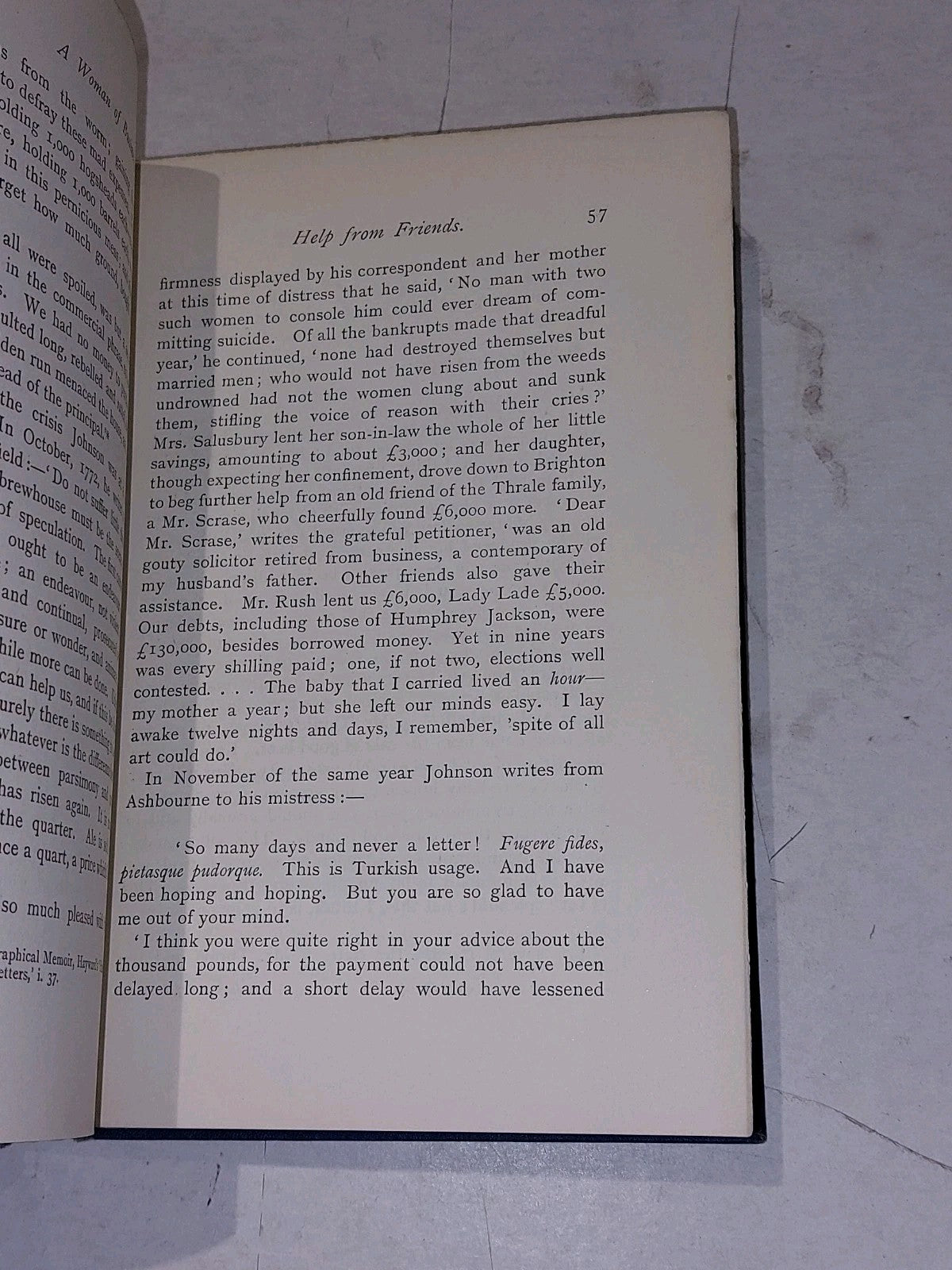 SEELEY, L. B. (LEONARD BENTON) (18311893) Mrs. Thrale (1891) Hb Book5